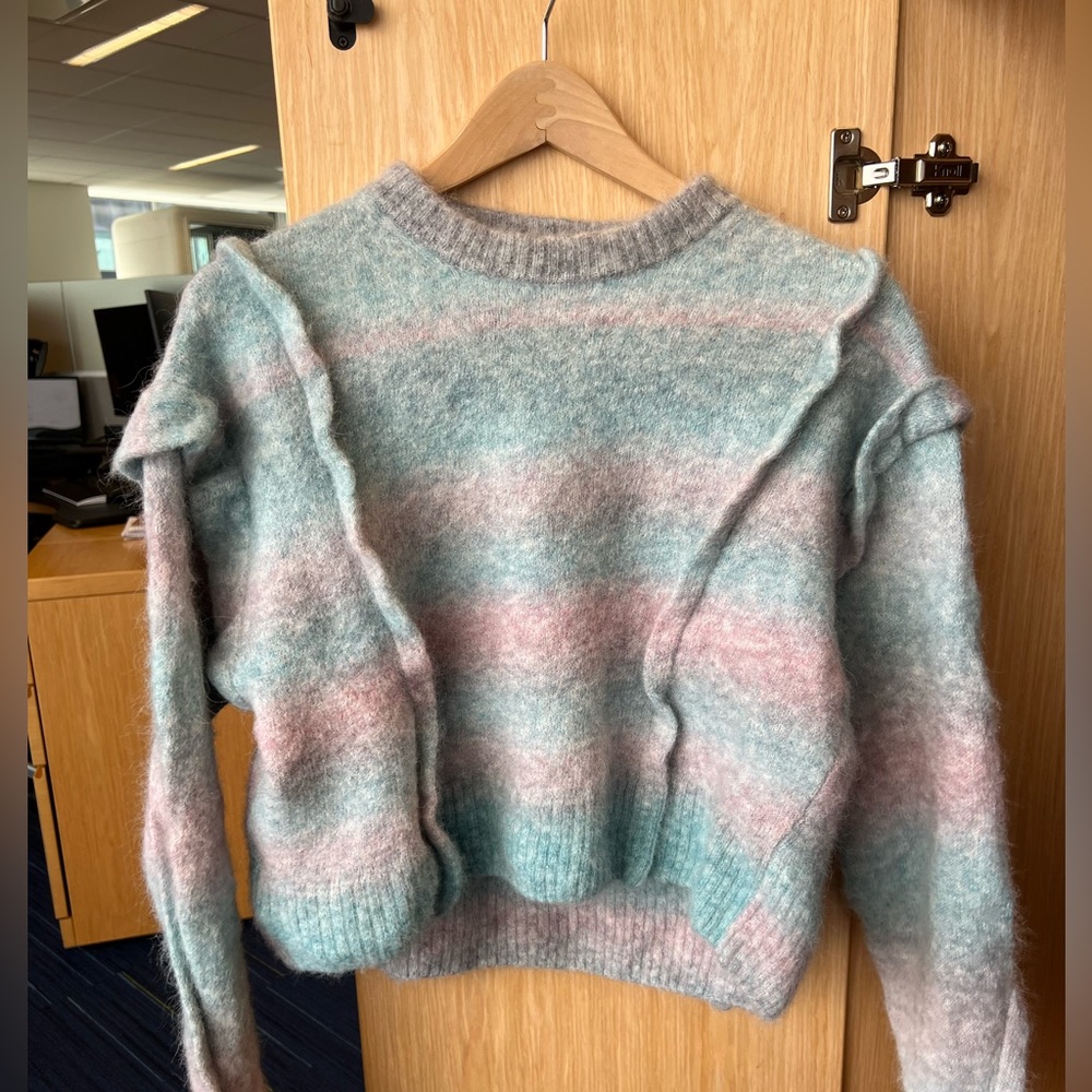 Multi colored iro sweater made of alpaca and wool